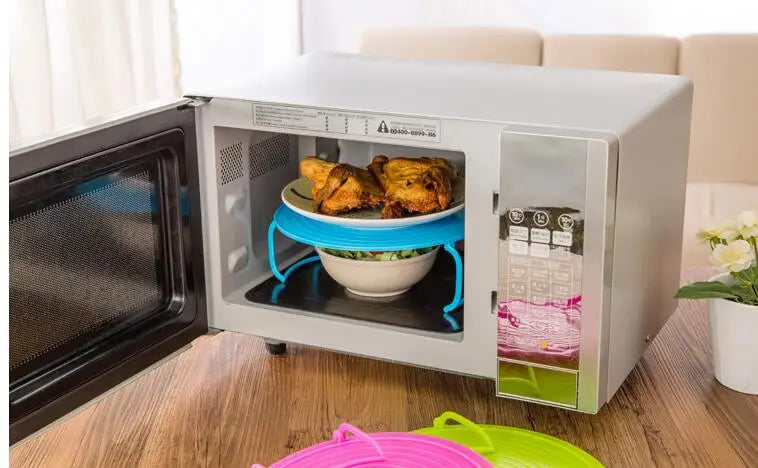 Multi-functional microwave double-layer racks