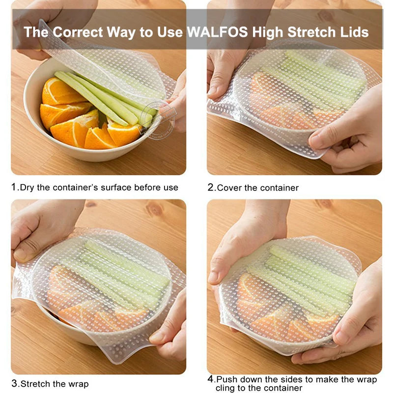 Reusable High Stretch Silicone Food Wrap